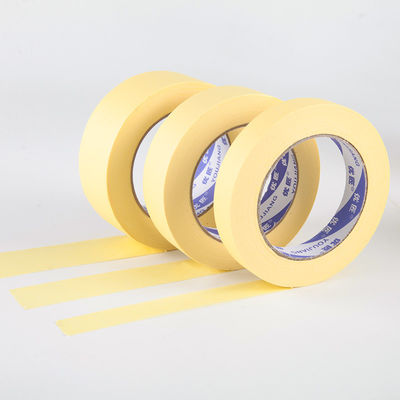 Collage solide Crêpe décoratif de haute qualité Ruban de papier masquant jaune