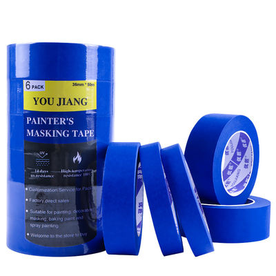 Résistant aux températures élevées Tape de papier pour rideaux de peinture professionnelle personnalisée bleu résistant aux UV 14 jours