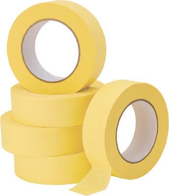 Ruban adhésif de papier crêpe jaune résistant aux températures élevées 25 mm*50 m