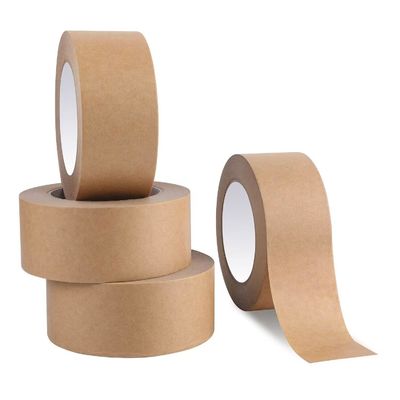 Ruban adhésif à base de papier kraft écologique imprimé sur mesure 50 lbs/in Résistance à la traction Ruban adhésif à base de papier kraft écologique
