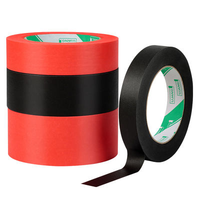 en gros, bande de masquage en papier crêpe rouge noir