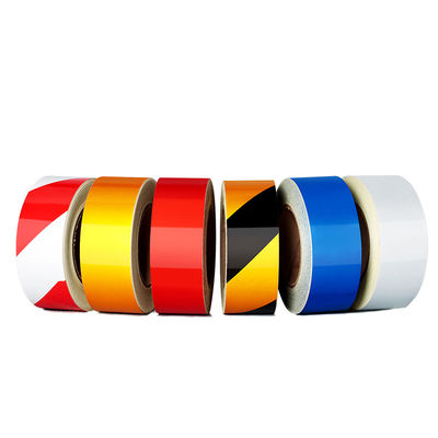 Tape réfléchissante double couleur jaune/blanc/rouge Super adhésif autocollant réfléchissant pour la sécurité routière
