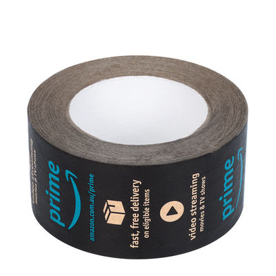Logo personnalisé écologique imprimé Ruban adhésif à base de papier Kraft activé par l'eau Ruban adhésif à base de papier Kraft renforcé