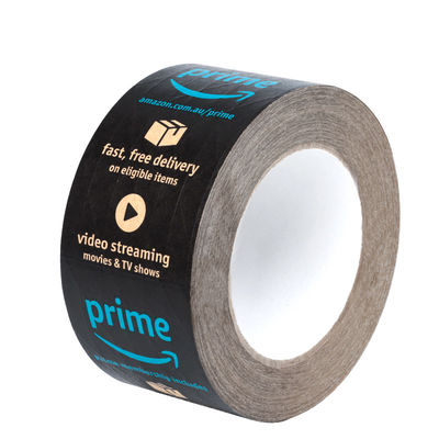Logo personnalisé écologique imprimé Ruban adhésif Kraft papier auto-adhésif Ruban d'emballage
