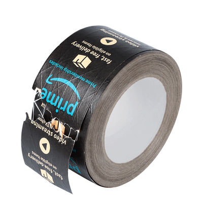 Logo imprimé sur mesure, activé par l'eau, apparence gommée, papier adhésif renforcé et film Kraft, ruban adhésif pour carton