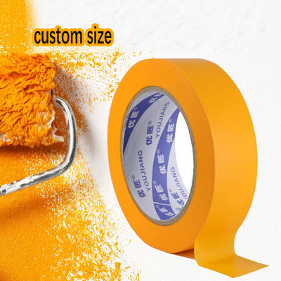 Ruban adhésif de masquage orange doré pour l'intérieur, ruban de masquage pour la décoration, ruban de masquage pour peintres, sans résidu et facile à déchirer
